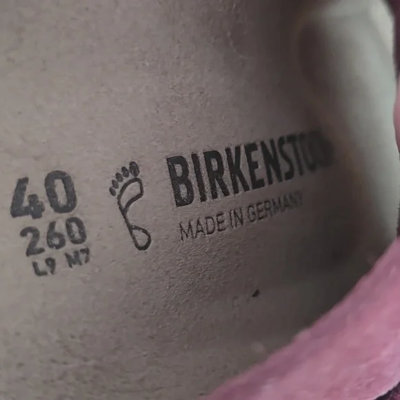 Birkenstock Women's Suede Sandals - Deep Red - Picture 2 of 7